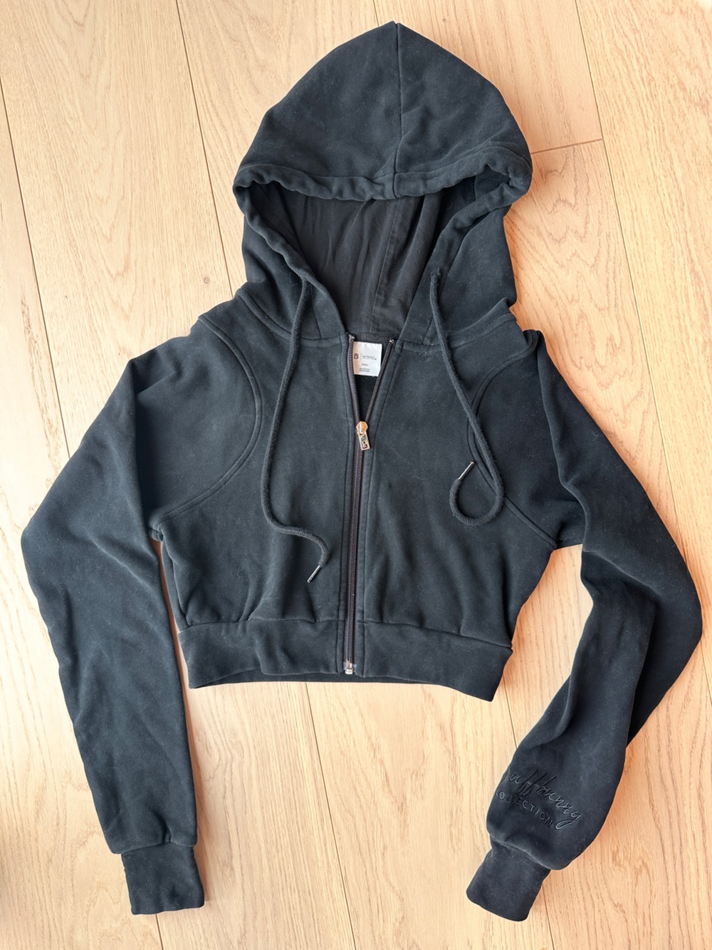 Buffbunny Collection Black Cropped Full Zip Hoodie Women’s S